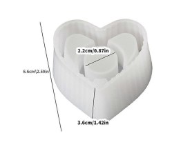 Molde silicona portavela CORAZON 